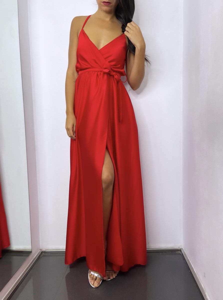 Vestido Seda Cruzado - Imagen 6