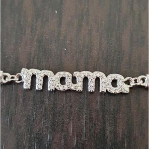 Pulsera Plata de Ley rodiada con circonitas