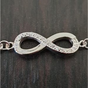 Pulsera mujer plata de ley rodiada