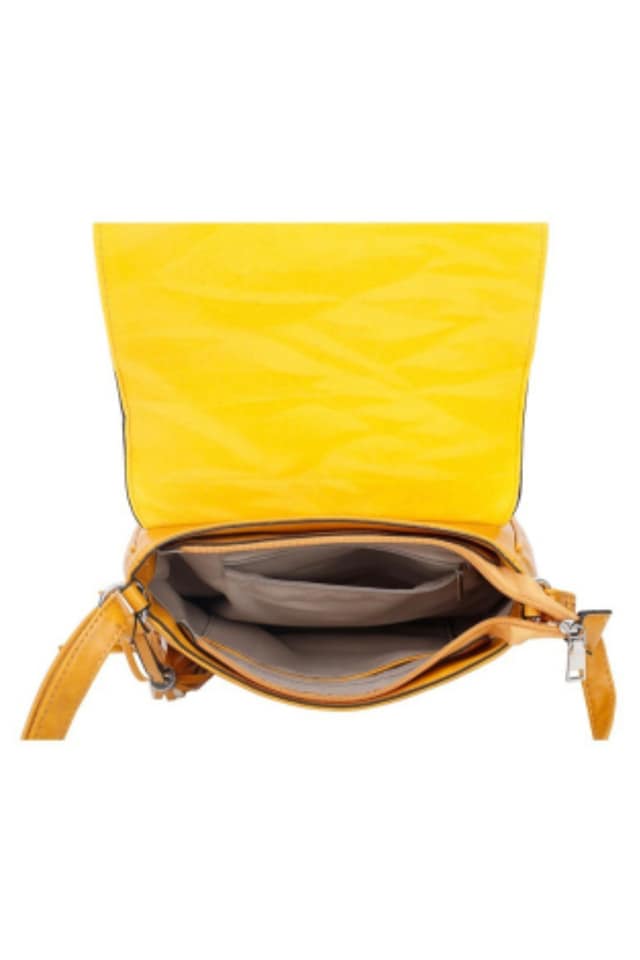 BOLSO MUJER BANDOLERA AMARILLO - Imagen 4