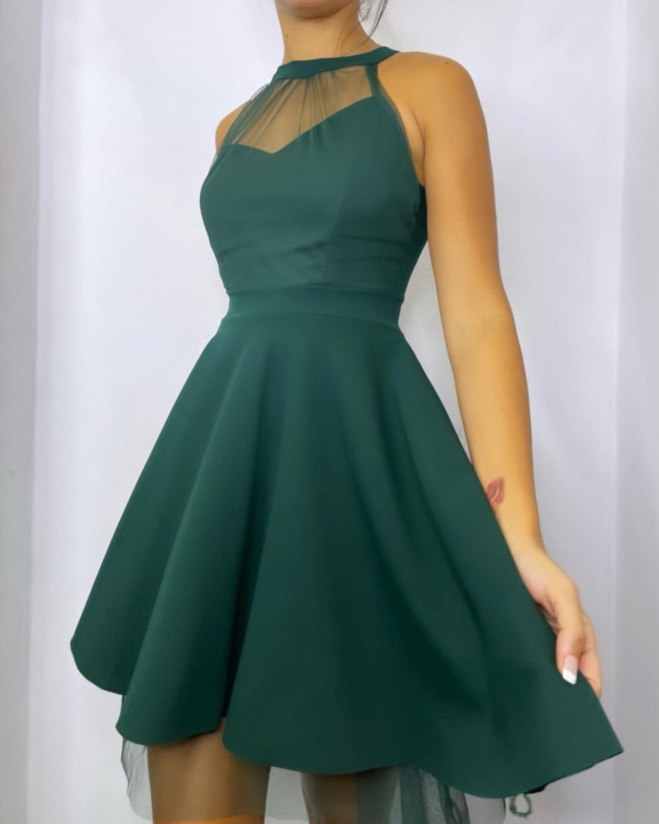 Vestido Halter Vuelo Tul - Imagen 3