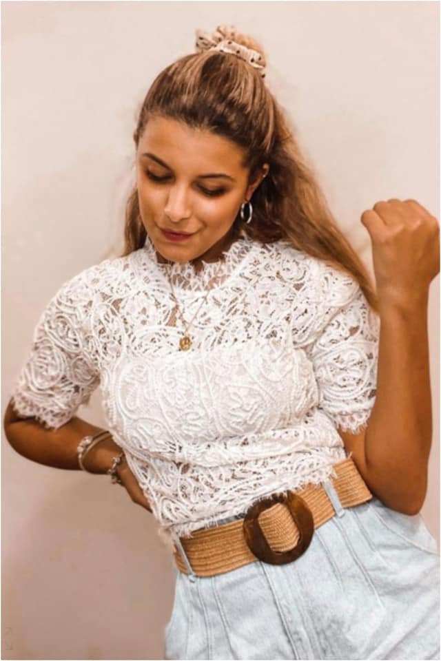Blusa mujer encaje - Imagen 4