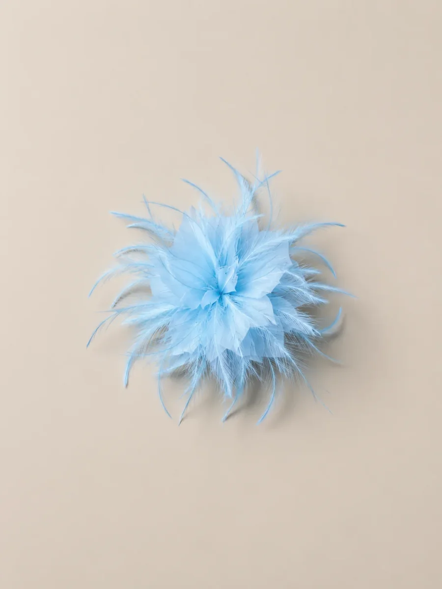 Flor plumas azul - Imagen 2