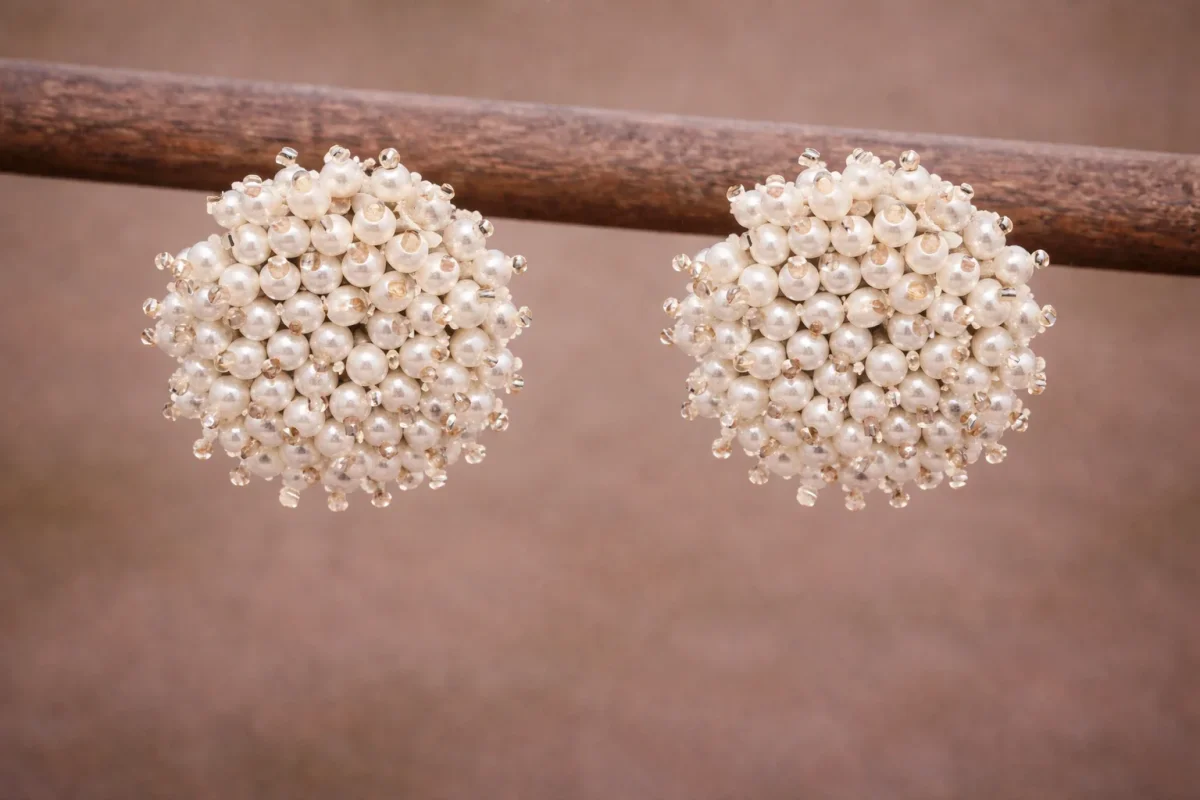 Pendientes Erizo perlas - Imagen 2