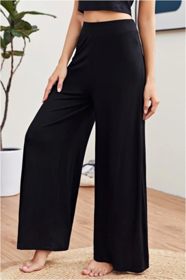 Pantalón mujer viscosa pierna ancha