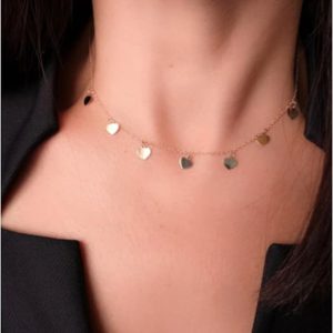 COLGANTE MUJER ACERO CORAZONES
