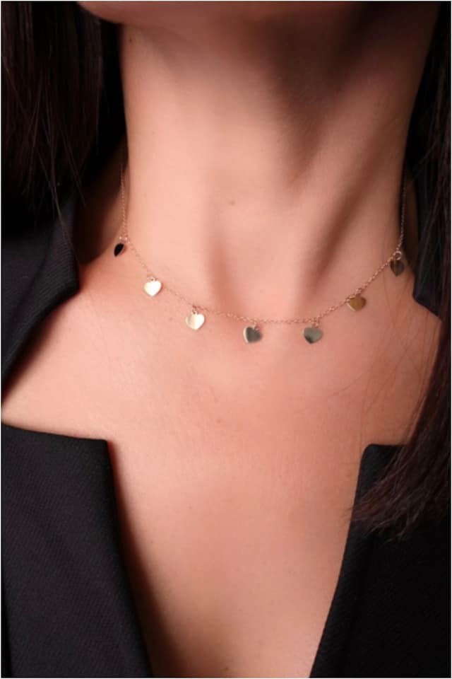 COLGANTE MUJER ACERO CORAZONES - Imagen 2