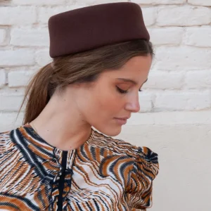 Tocado Casquete Jackie chocolate