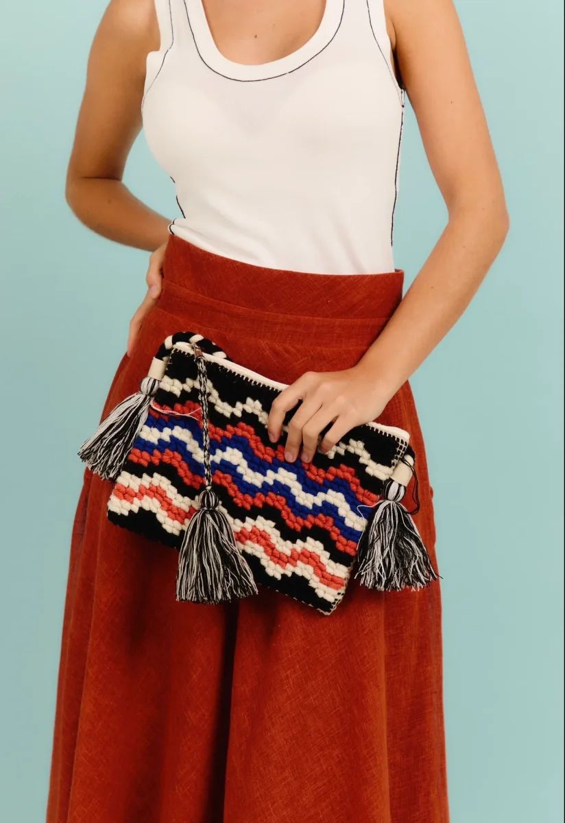 Bolso Bohol azul y naranja - Imagen 2
