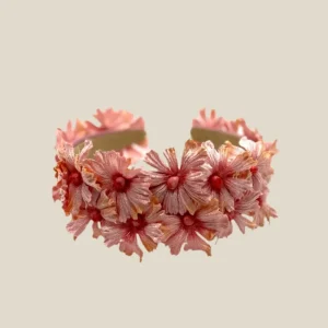 Diadema Margarita rosa anaranjado