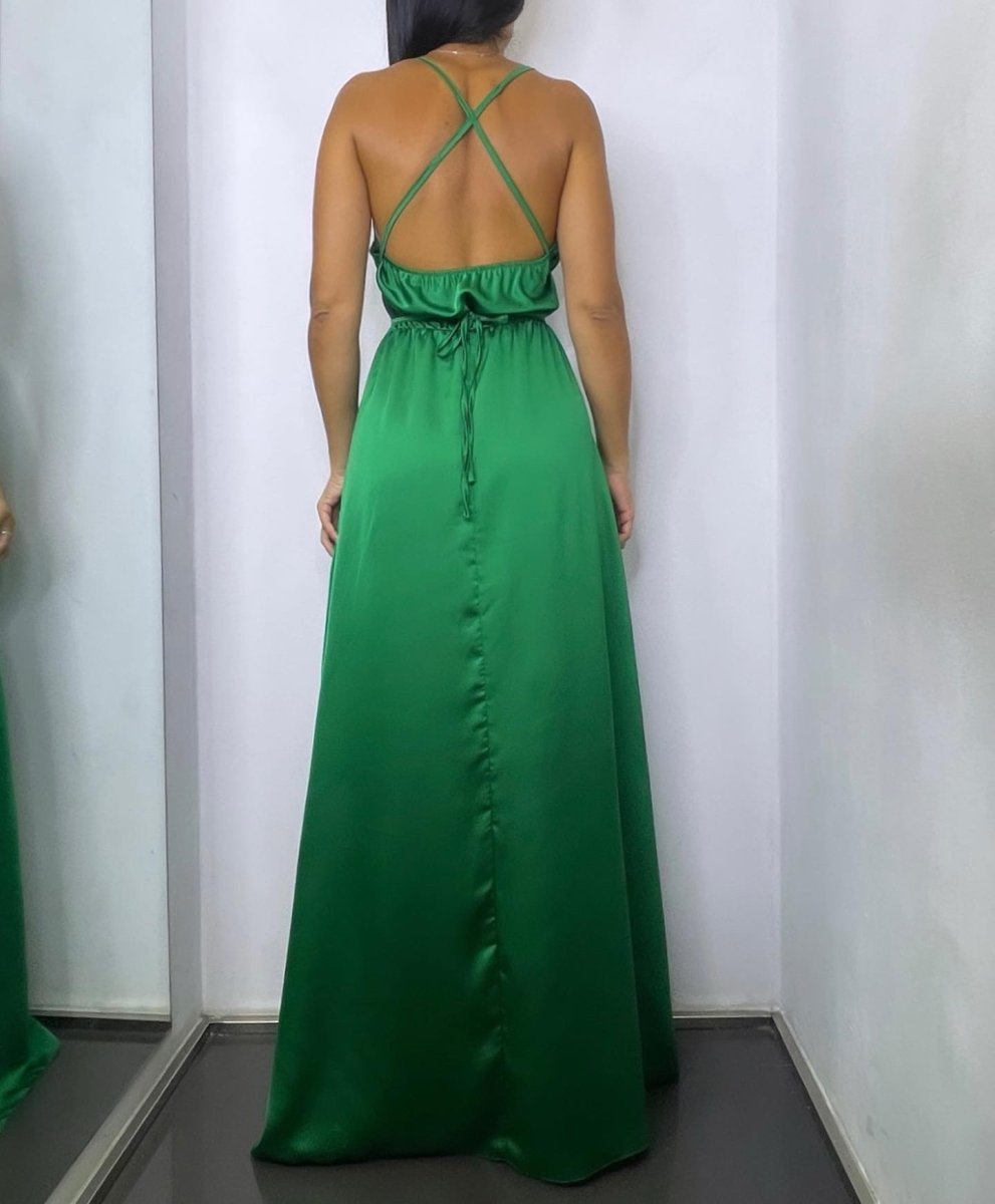 Vestido Seda Pliegues - Imagen 6
