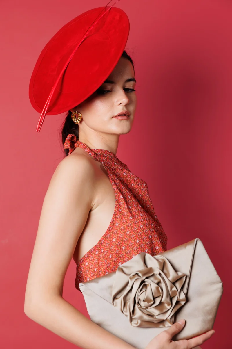 Tocado Mocca rojo - Imagen 5