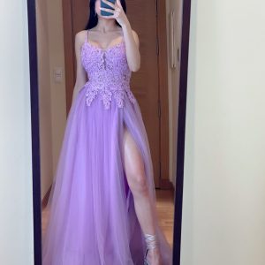 Vestido Tul Largo Abertura