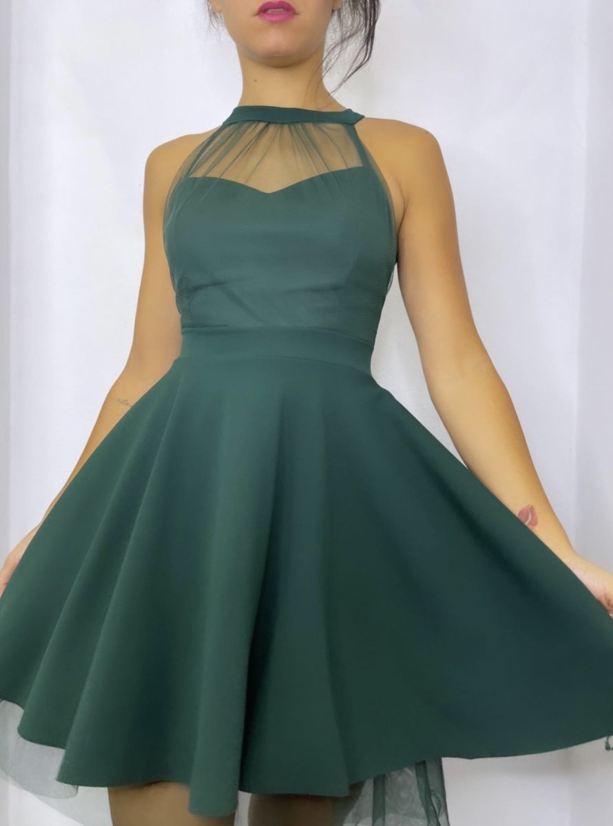 Vestido Halter Vuelo Tul - Imagen 4