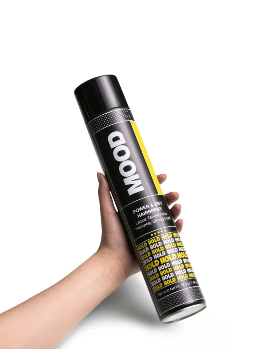 Mood Power & Dry Hairspray – 750 ml Laca profesional de fijación fuerte y secado rápido - Imagen 4