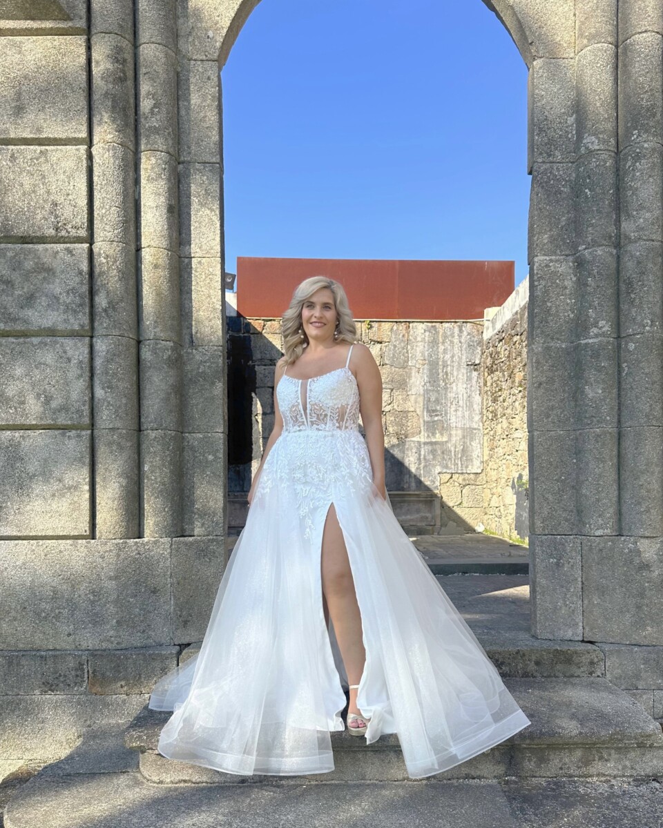 Vestido Tul Sobre Falda Novia - Imagen 6