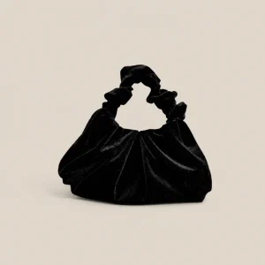 Bolso Plié negro terciopelo