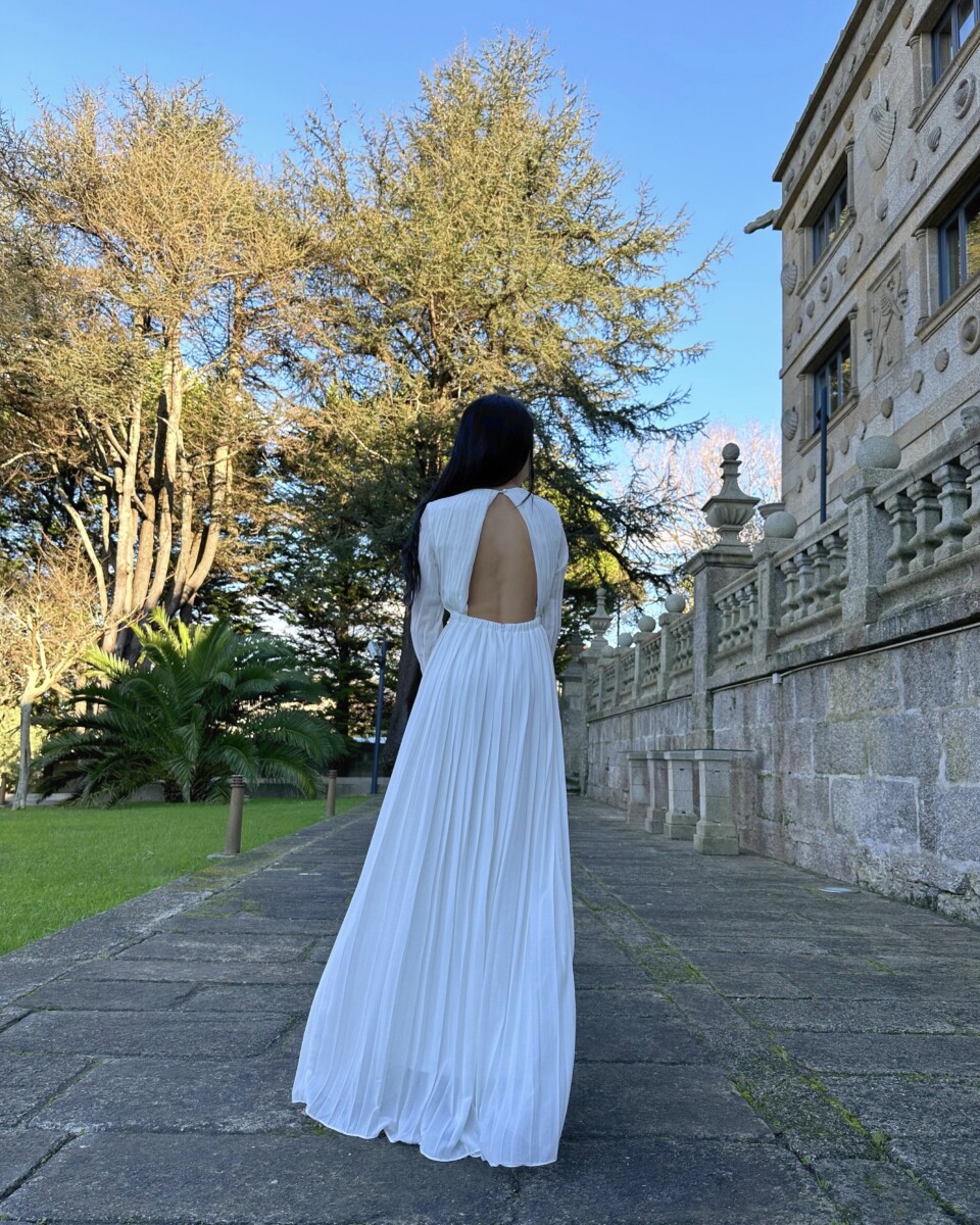 Vestido Tablas Espalda Novia - Imagen 9