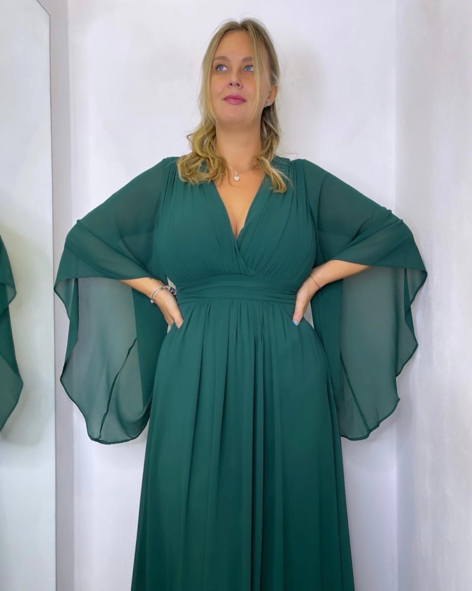 Vestido Gasa Mangas Curvy - Imagen 3