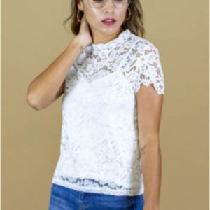 Top mujer encaje con camiseta