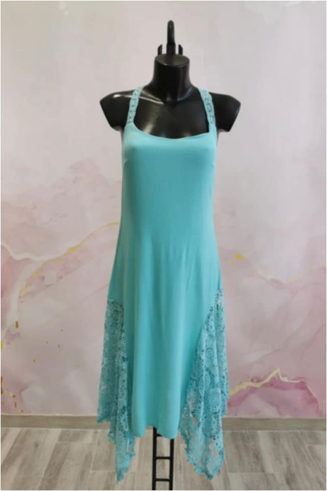 Vestido mujer con encaje y pasamanería - Imagen 6