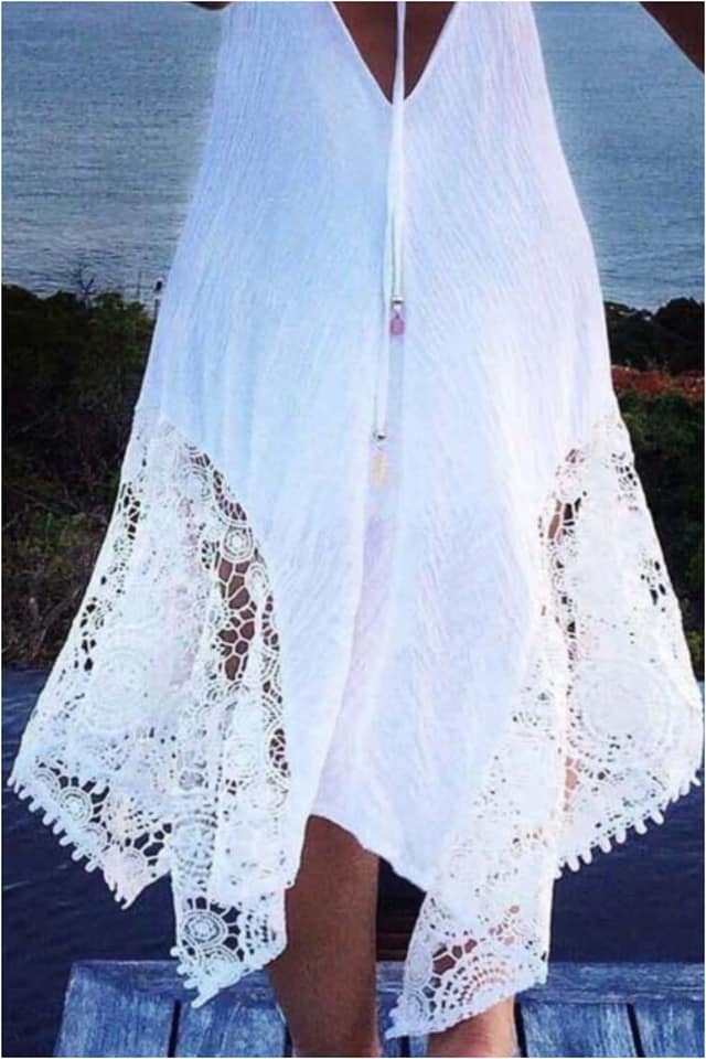 Vestido mujer con encaje y pasamanería - Imagen 4