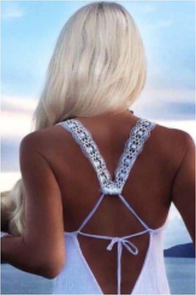 Vestido mujer con encaje y pasamanería - Imagen 3
