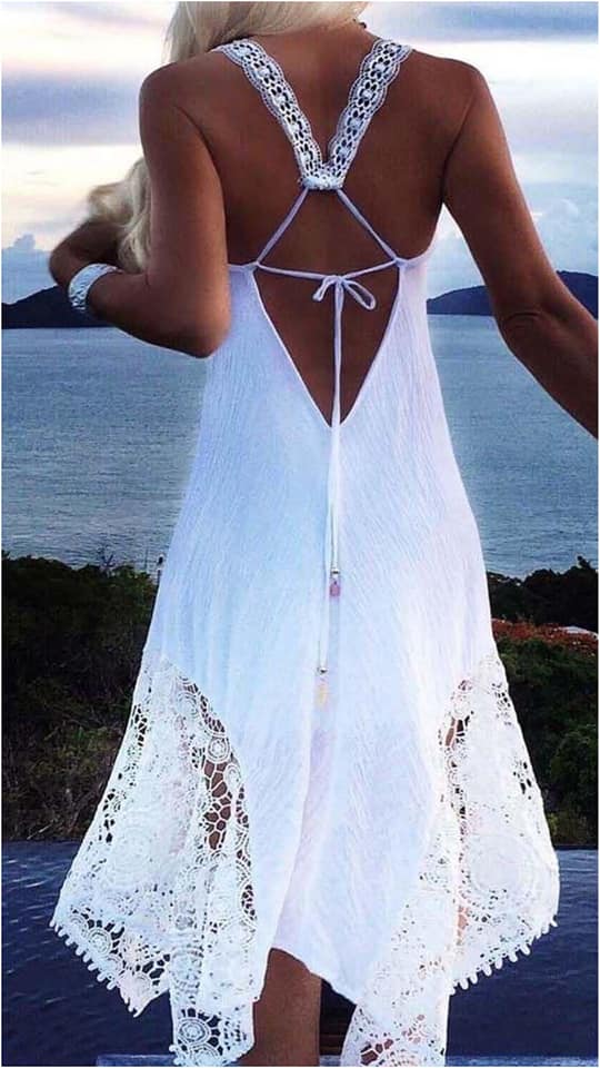 Vestido mujer con encaje y pasamanería - Imagen 2