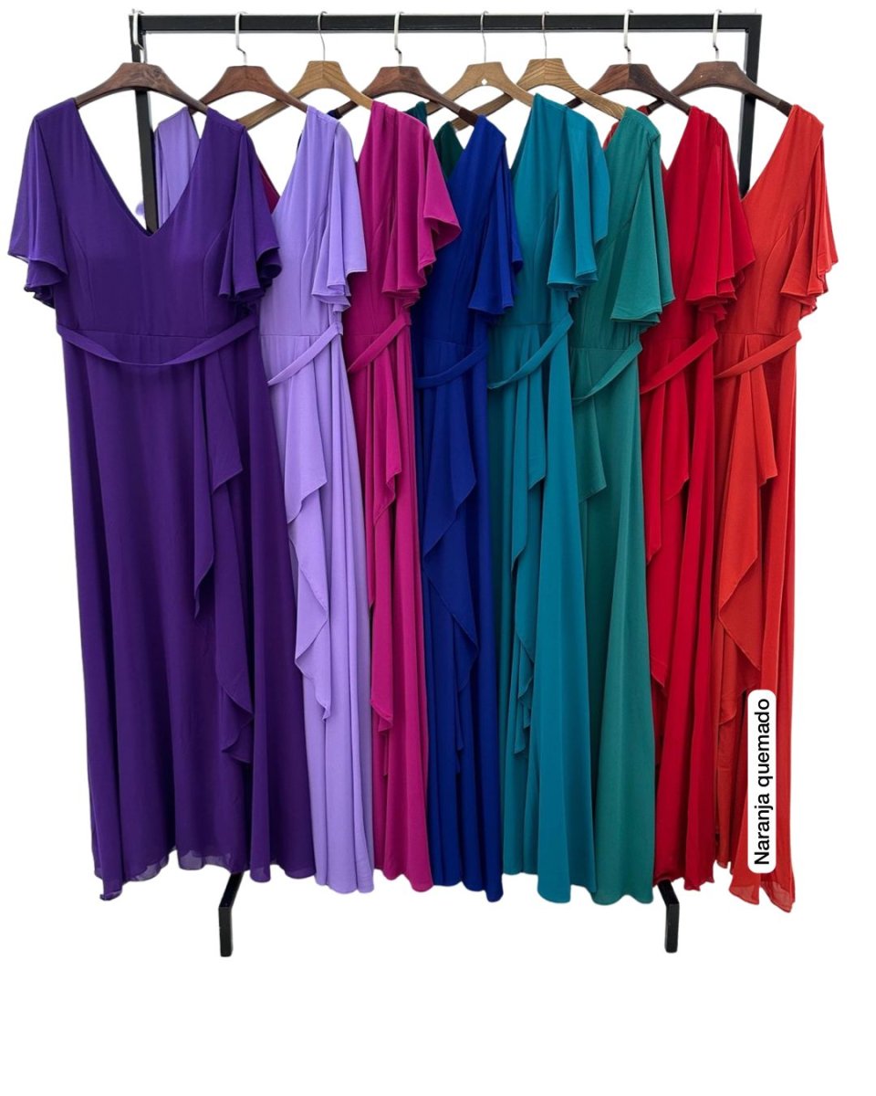 Vestido Volante Mangas Curvy - Imagen 7