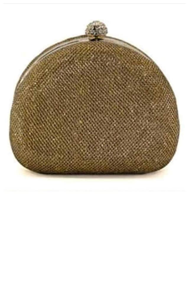 BOLSO CLUTCH MUJER CON BRILLO DORADO - Imagen 2