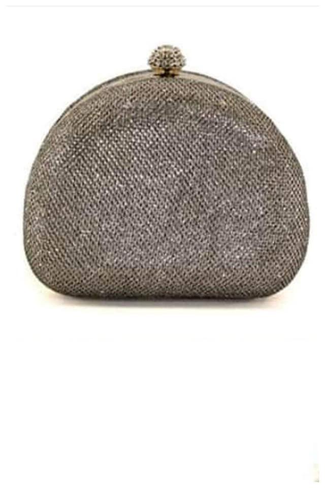 BOLSO CLUTCH MUJER CON BRILLO PLATEADO - Imagen 2