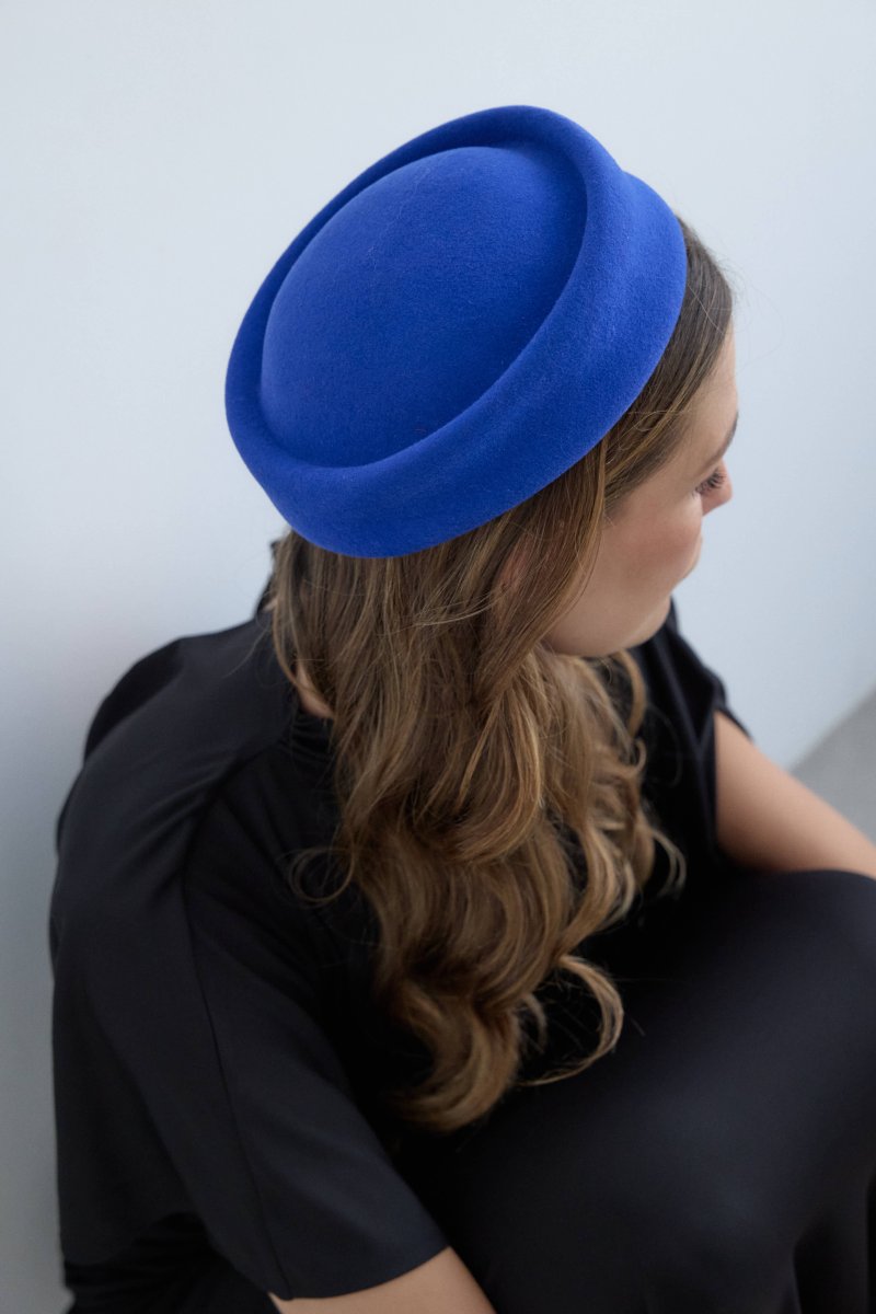 Tocado Casquete Jackie azul klein mini - Imagen 8