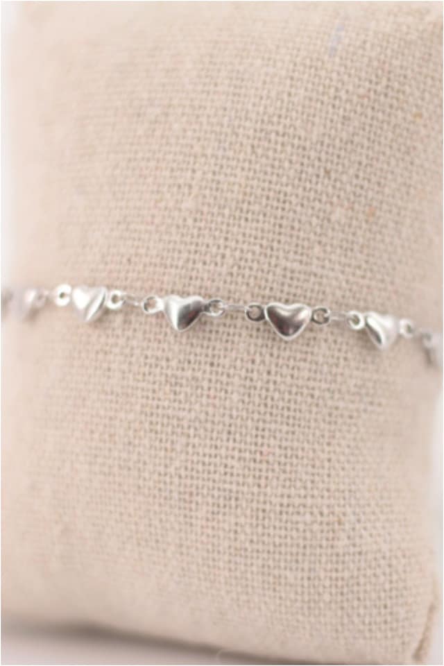 Pulsera mujer acero corazones - Imagen 2