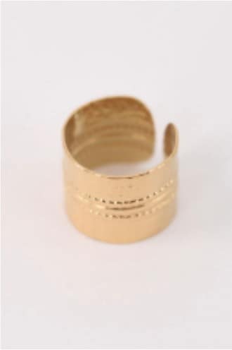 ANILLO MUJER ACERO DORADO COARRUGADO - Imagen 3