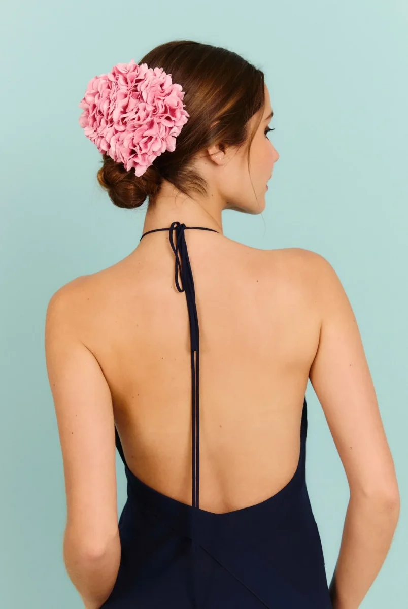 Tocado Athina mini rosa