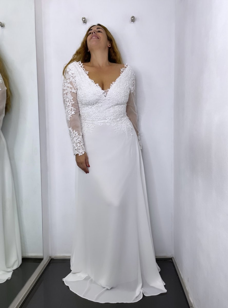 Vestido Dama Mangas Novia - Imagen 5