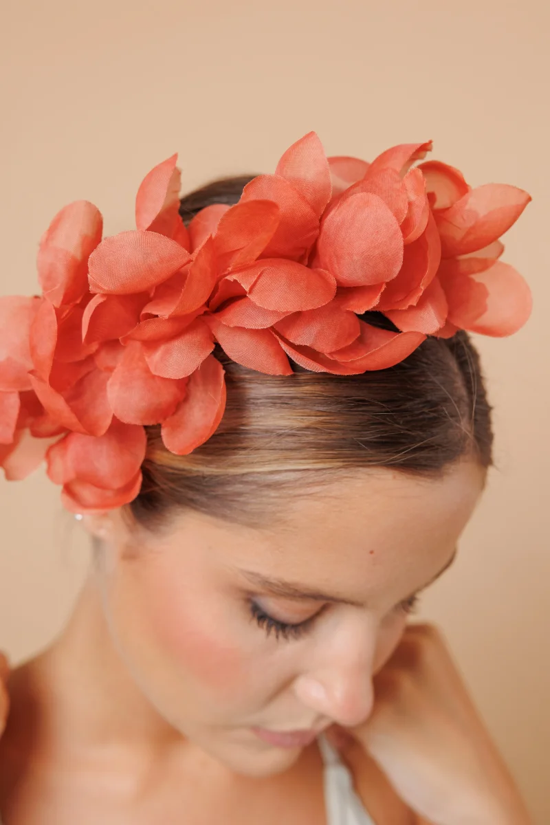 Diadema Halfpetalines naranja - Imagen 5