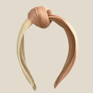 Diadema Condesa beige y rosa bebé