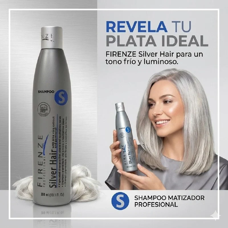 FIRENZE Silver Hair Shampoo 300 ml - Imagen 3