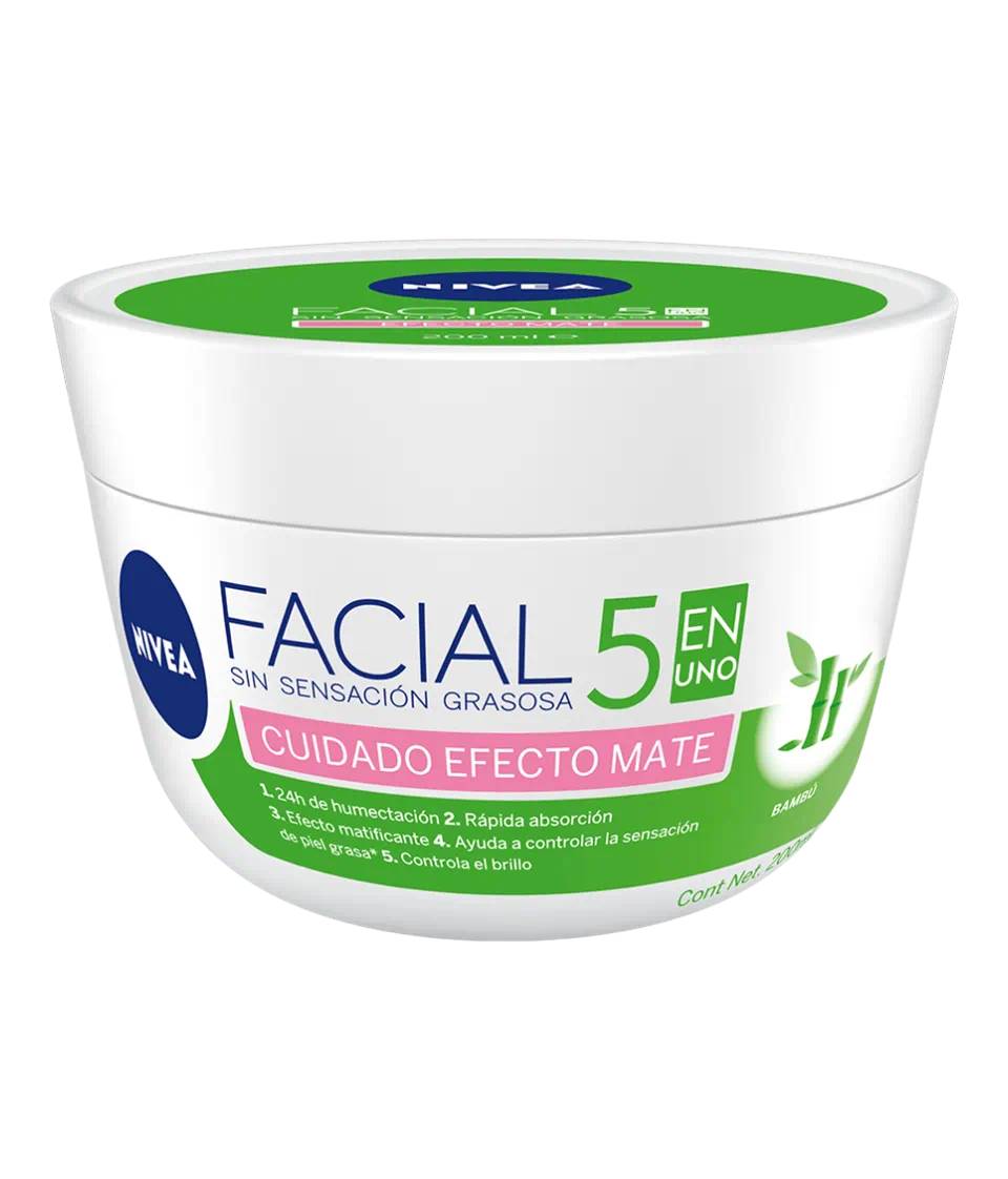 NIVEA Crema Efecto Mate 5 en 1 – 200 ml (Piel Mixta)