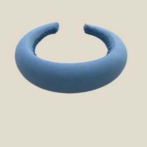 Diadema Roca de satén azul bebe