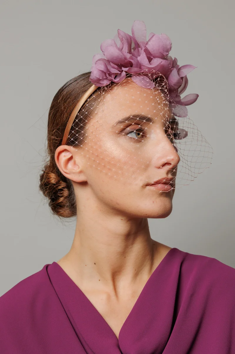 Diadema Halfpetalines malva - Imagen 4