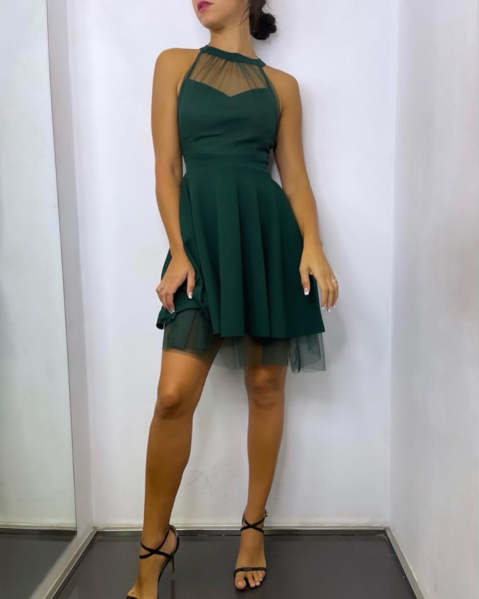 Vestido Halter Vuelo Tul - Imagen 7