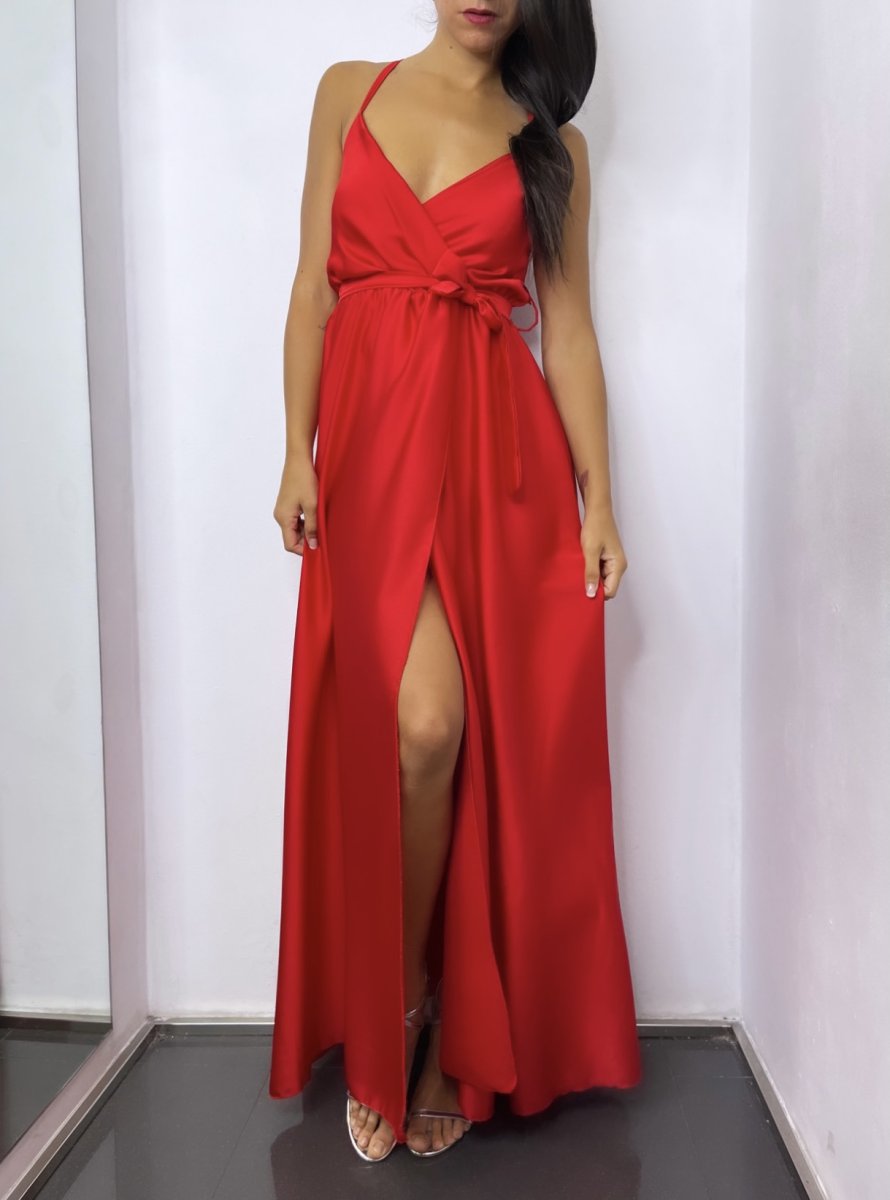 Vestido Seda Cruzado - Imagen 5