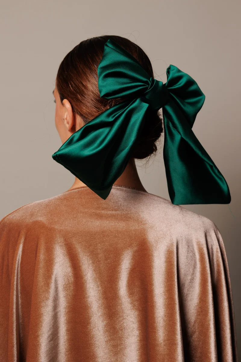 Lazo Ribbon verde raso - Imagen 4