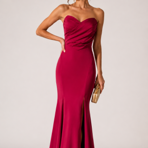 Vestido Sirena Palabra Honor Corazón