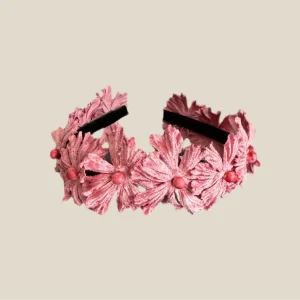 Diadema Margarita rosa mini