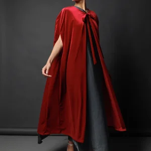 Capa de terciopelo Larga Roja
