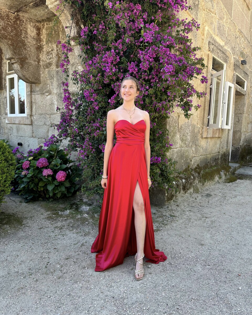 Vestido Seda Escote Corazón - Imagen 9