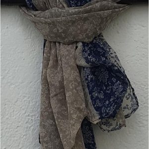 Pashmina estampada duo verde suave azul